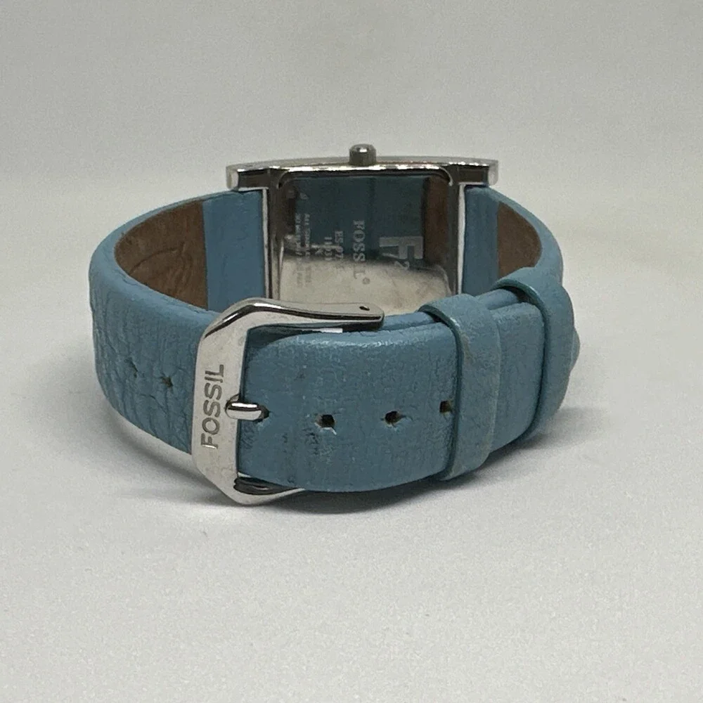 Fossil ES9756 Women's Blue Leather Straps Analog Dial Quartz Wristwatch HME742